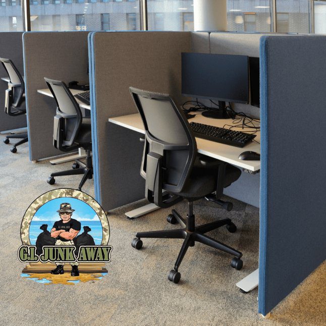 REMOVE A CUBICLE PARTITION FROM AN OFFICE